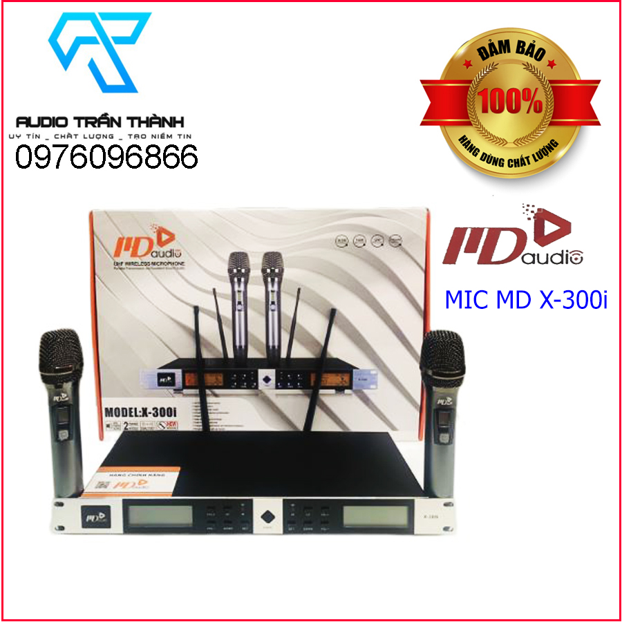 Micro Không Dây CMAUDIO Model MD X300i Cao Cấp hàng chính hãng nhập khẩu 2023-Tặng Kèm  sạc pin + 4 viên pin gắn mic 1200mah