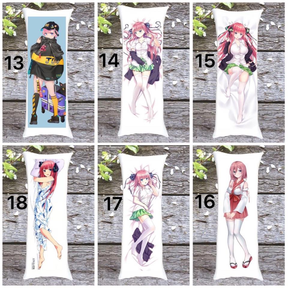 Gối ôm Gotoubun no Hanayome nhà có 5 nàng dâu 40x1m/ Gối in hình Gotoubun no Hanayome