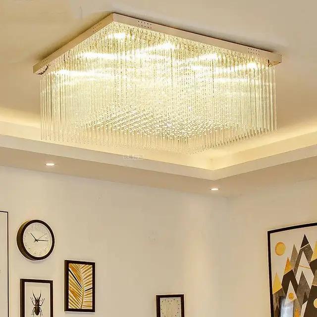 Đèn ốp trần pha lê phòng khách, phòng ngủ HQ - mã PLM01567- ánh sáng 3 màu dịu mắt, không gây mỏi HQ DECOR (HÀNG NHẬP KHẨU)