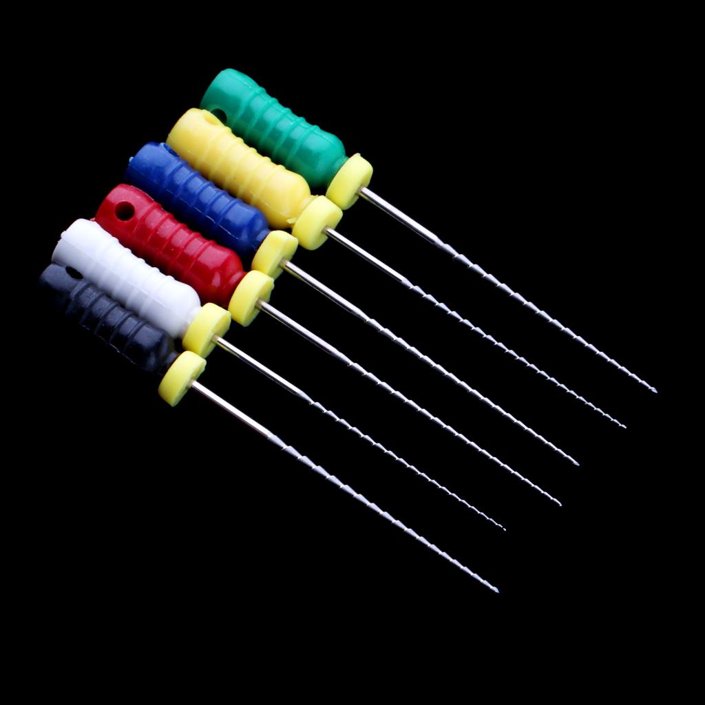 6pcs 25mm H-File  Endodontic NiTi Rotary Root Canal Files Tips