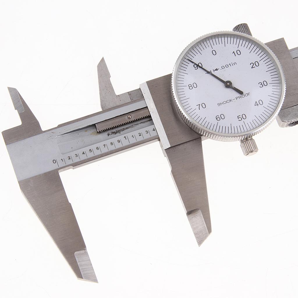 Stainless Steel Dial Caliper Vernier Gauge Micrometer Measure 0-6''