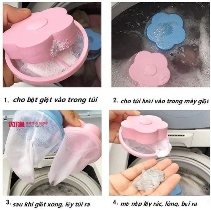 set 4 phao lọc rác máy giặt