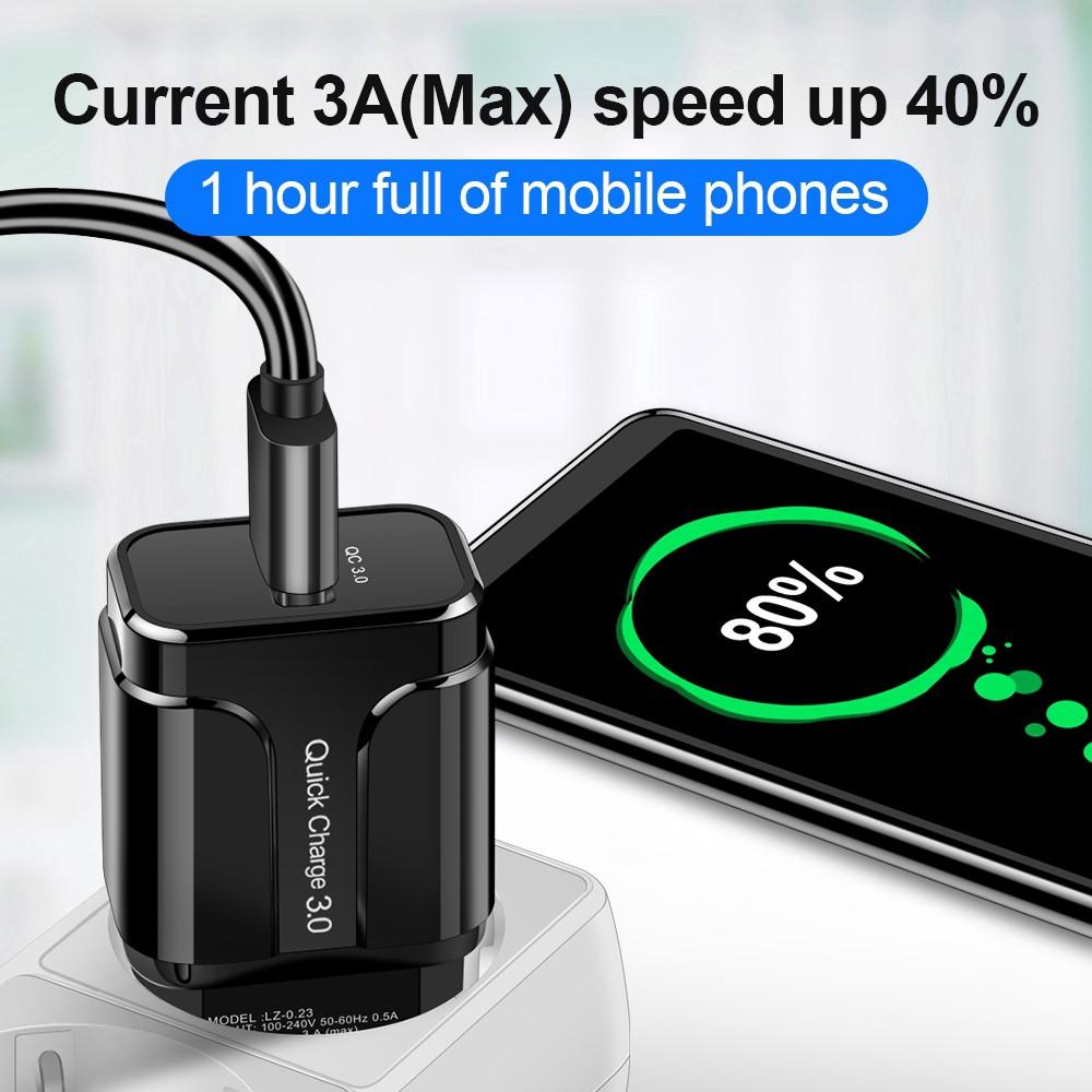 Đầu Cốc Sạc Nhanh Qc3.0 Cao Cấp Charger Adapter