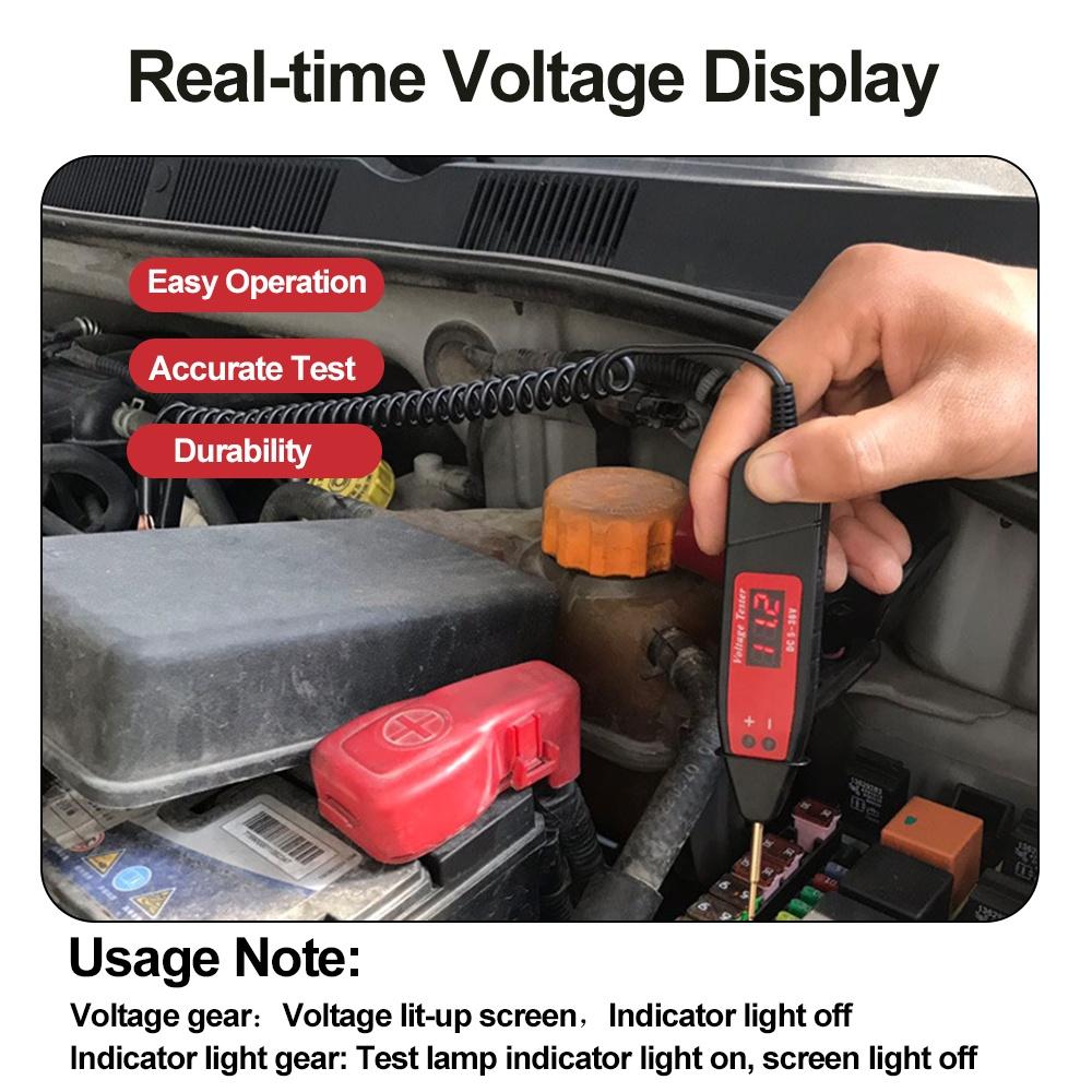 Bút thử điện 5-36V không tiếp xúc có màn hình hiển thị tiện dụng cho xe hơi/ xe máy