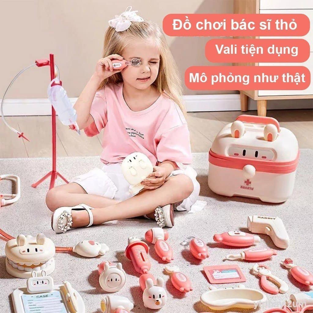 Đồ Chơi Bác Sĩ Cho Bé 36 Chi Tiết Mẫu Mới Có Đèn Và Hiệu Ứng Âm Thanh Như Thật Cho Bé Tập Làm Bác Sĩ, Y Tá - Đồ Chơi Trẻ Em HT SYS