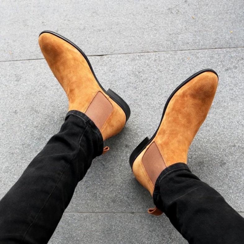 Giày Boot Nam DECEMBER Chelsea Boot Tobacco - Da Lộn