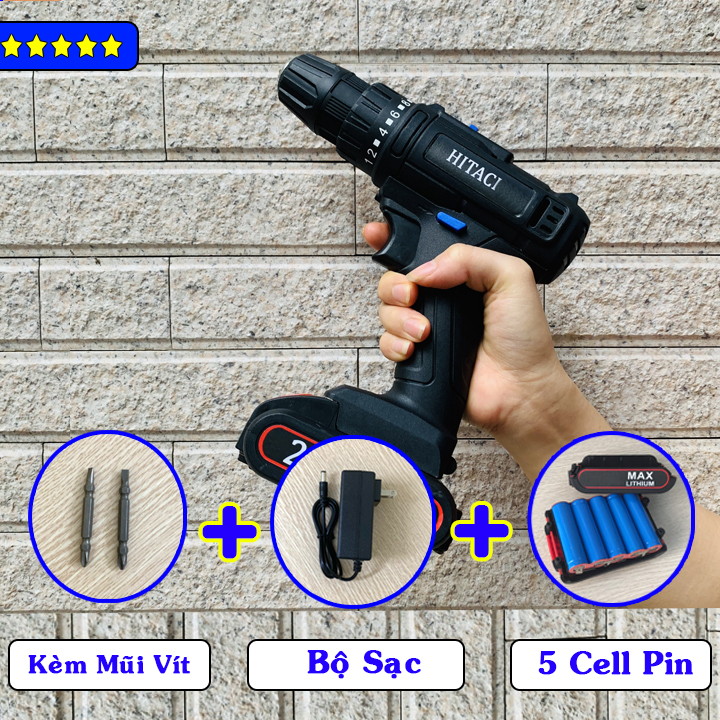Khoan Pin 28v Tặng 2 Mũi Bắt Vít - Khoan Pin 28V