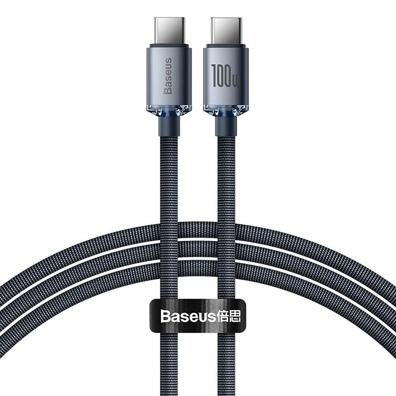 Baseus -BaseusMall VN Cáp Sạc Nhanh C to C 100W Baseus Crystal Shine Series Data PD Fast Charging QC 4.0