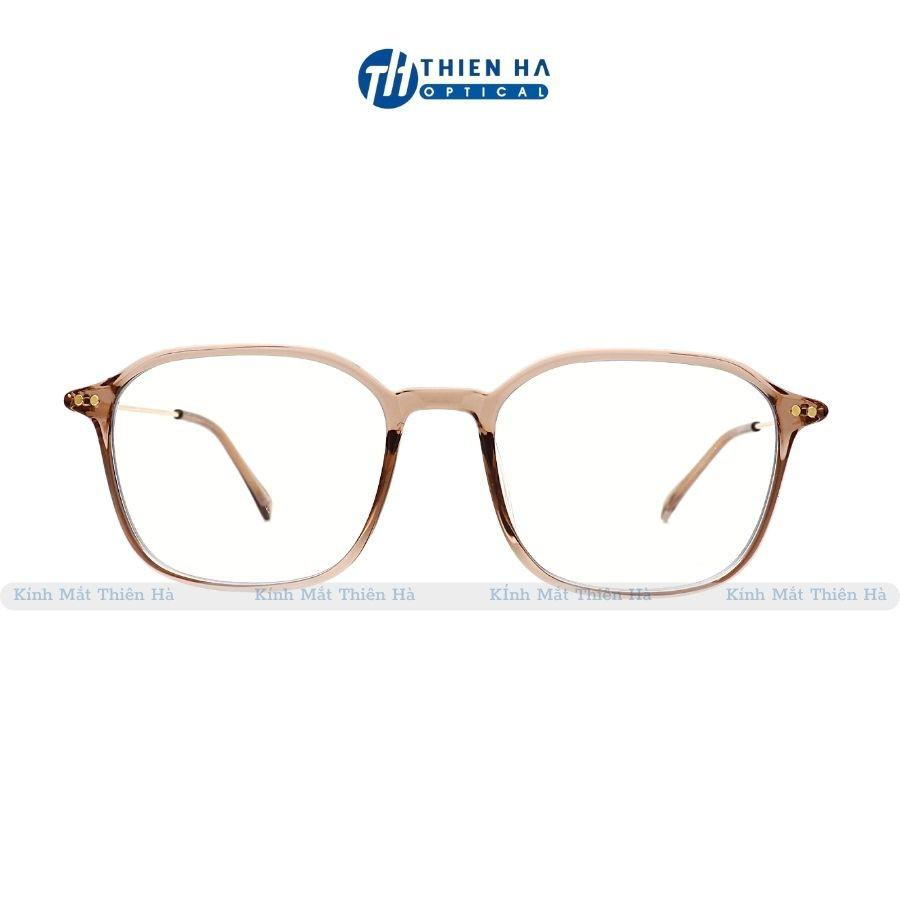 Gọng kính cận vuông nam nữ THIÊN HÀ OPTICAL form vuông càng kim loại mảnh chắc chắn nhẹ màu sắc trẻ trung TH1968