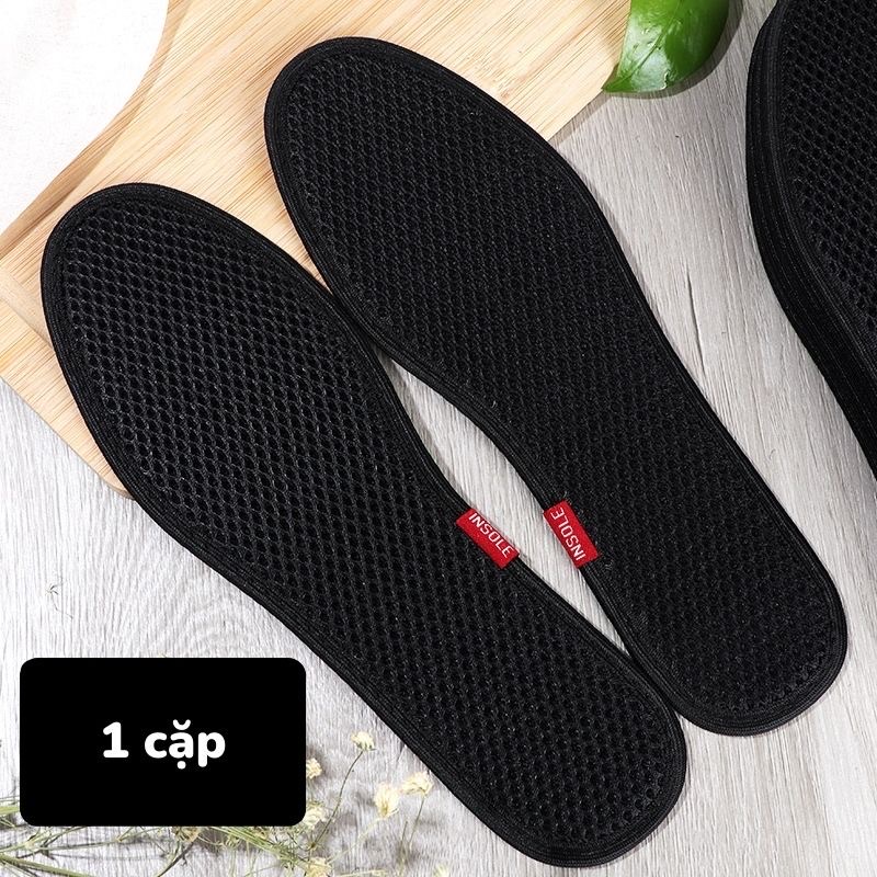 Cặp lót giày chống hôi chân cho nam và nữ , vải lưới đàn hồi thông hơi thoáng khí giúp khử mùi hiệu quả bảo vệ bàn chân , giữ chân sạch sẽ và khô ráo