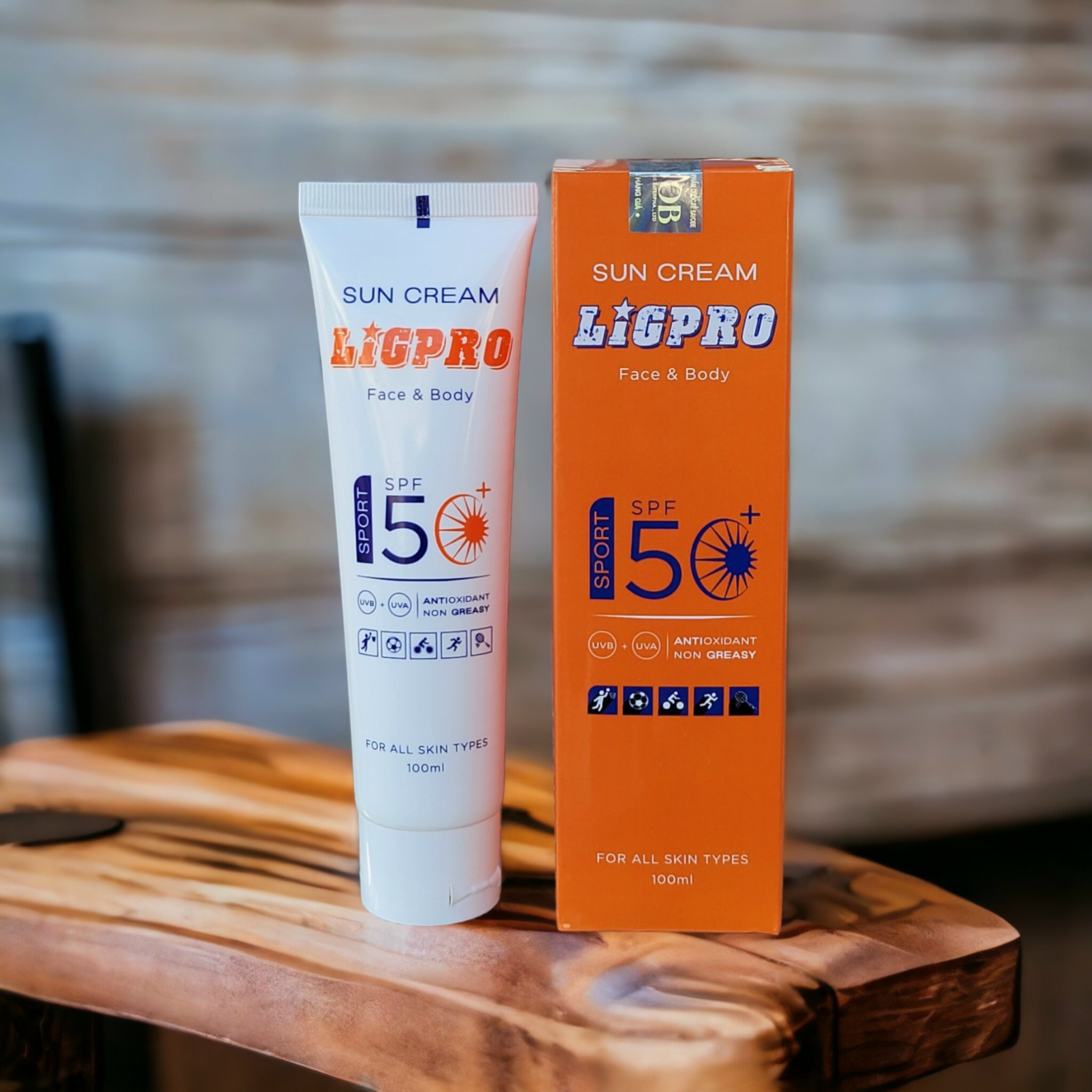 Kem chống nắng face and body Ligpro 100gam