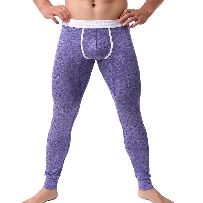 Nam Quần Lót Sinh Nhiệt Đáy Ngủ Đáy Gợi Cảm Bugle Túi Thể Dục Quần Legging Quần Chặt Quần Lót Váy Ngủ Dài Johns