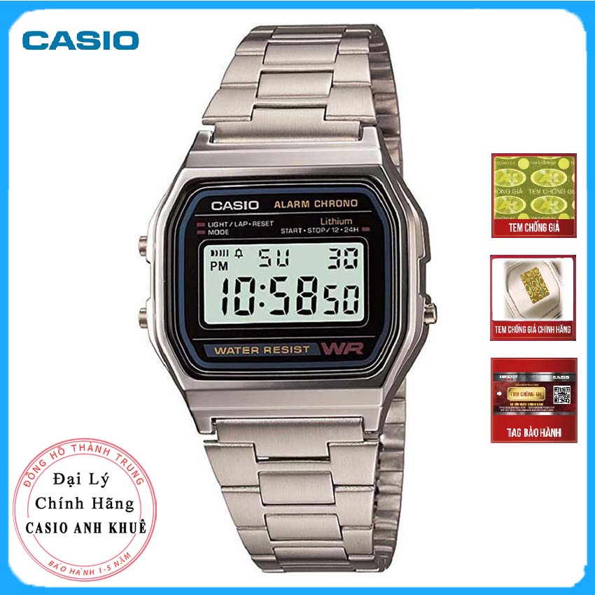 Đồng hồ unisex Casio A158WA-1DF