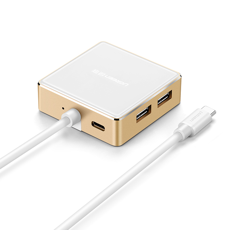 Bộ chuyển đổi USB type C sang HDMI cùng Hub USB 1 cổng 3.0 và 2 cổng 2.0; hỗ trợ cổng sạc Macbook USB - C UGREEN US183 30441 - Hàng chính hãng