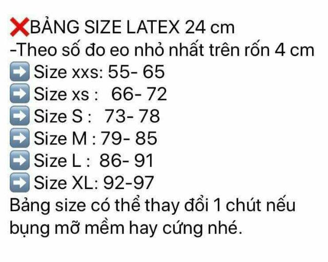 Đai nịt bụng (gen siết giảm eo) Latex 25 xương thông hơi