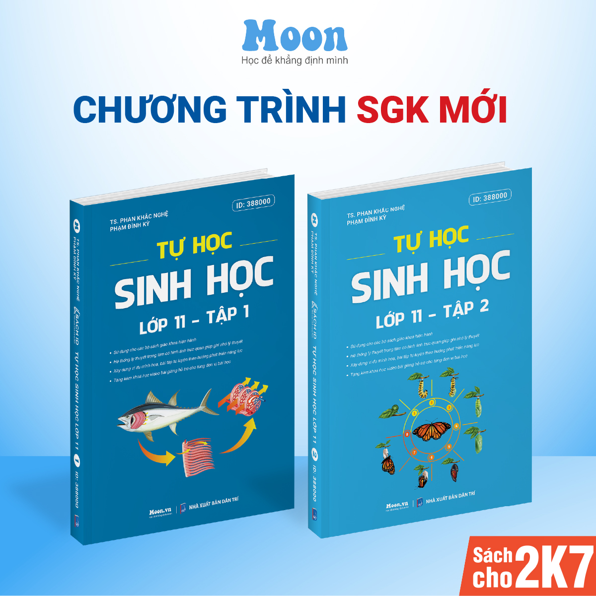 Combo Sách ID Tự Học Sinh Học Lớp 11 Thầy Phan Khắc Nghệ - Chương Trình SGK Mới Dành Cho 2K7 Moonbook