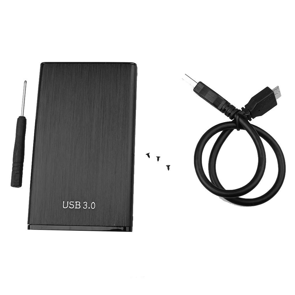 2.5 inch USB3.0 SSD HDD Enclosure 6Gbps  Stylish Aluminum Black