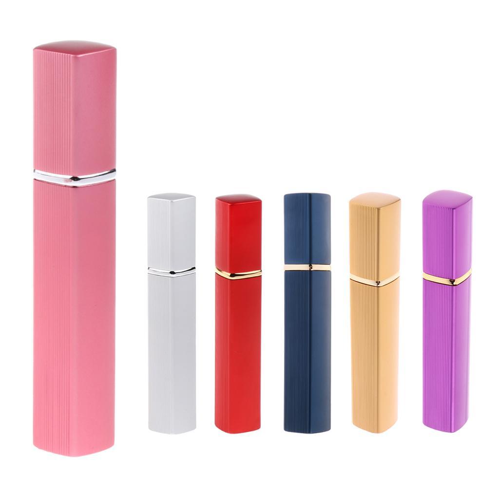 12ml Refillable Empty Fine Mist Sprayer Bottle Atomizer Makeup Perfume Essential Oils Vial Container - Pink, Silver, Red, Blue, Gold, Purple