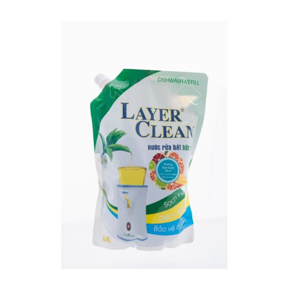 Nước Rửa Bát Hữu Cơ LAYER CLEAN - Hương Quýt, Thể Tích 2L