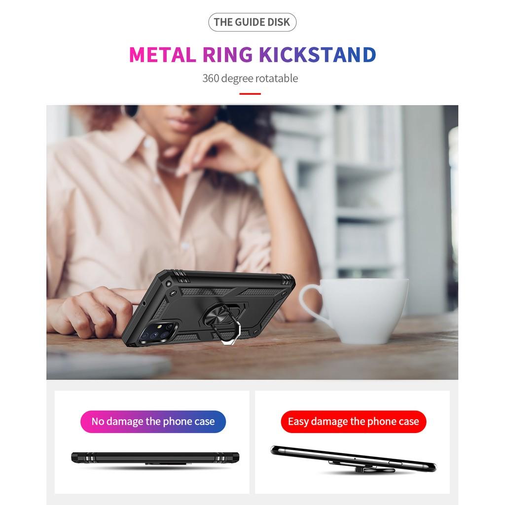 Ốp lưng cho Samsung M51 chống sốc 2 lớp kèm nhẫn iring làm giá đỡ