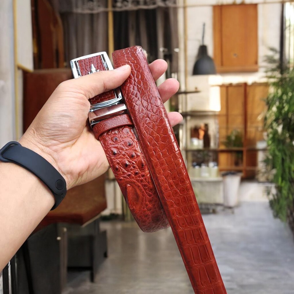 Nịt da Cá sấu - Dây liền hông rất dễ dùng! (mặt bạc)
