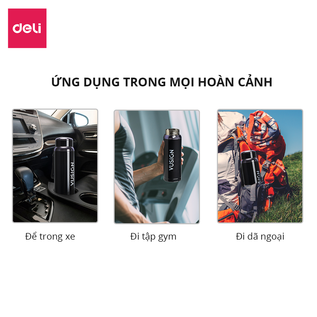 [KHẮC CHỮ] Bình Giữ Nhiệt Inox 304 Không Gỉ Có Khay Lọc Trà Deli - Chất Liệu An Toàn - Thiết Kế Sang Trọng, Màu Sắc Thanh Lịch, Tiện Lợi, Pha Trà Cà Phê Giữ Nóng Lạnh - Hàng Chính Hãng - VS812 VS814