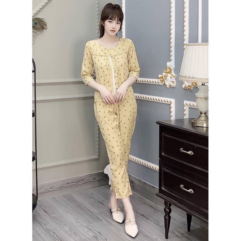 Đồ bộ mặc nhà đẹp ảnh thật, chất đũi lạnh