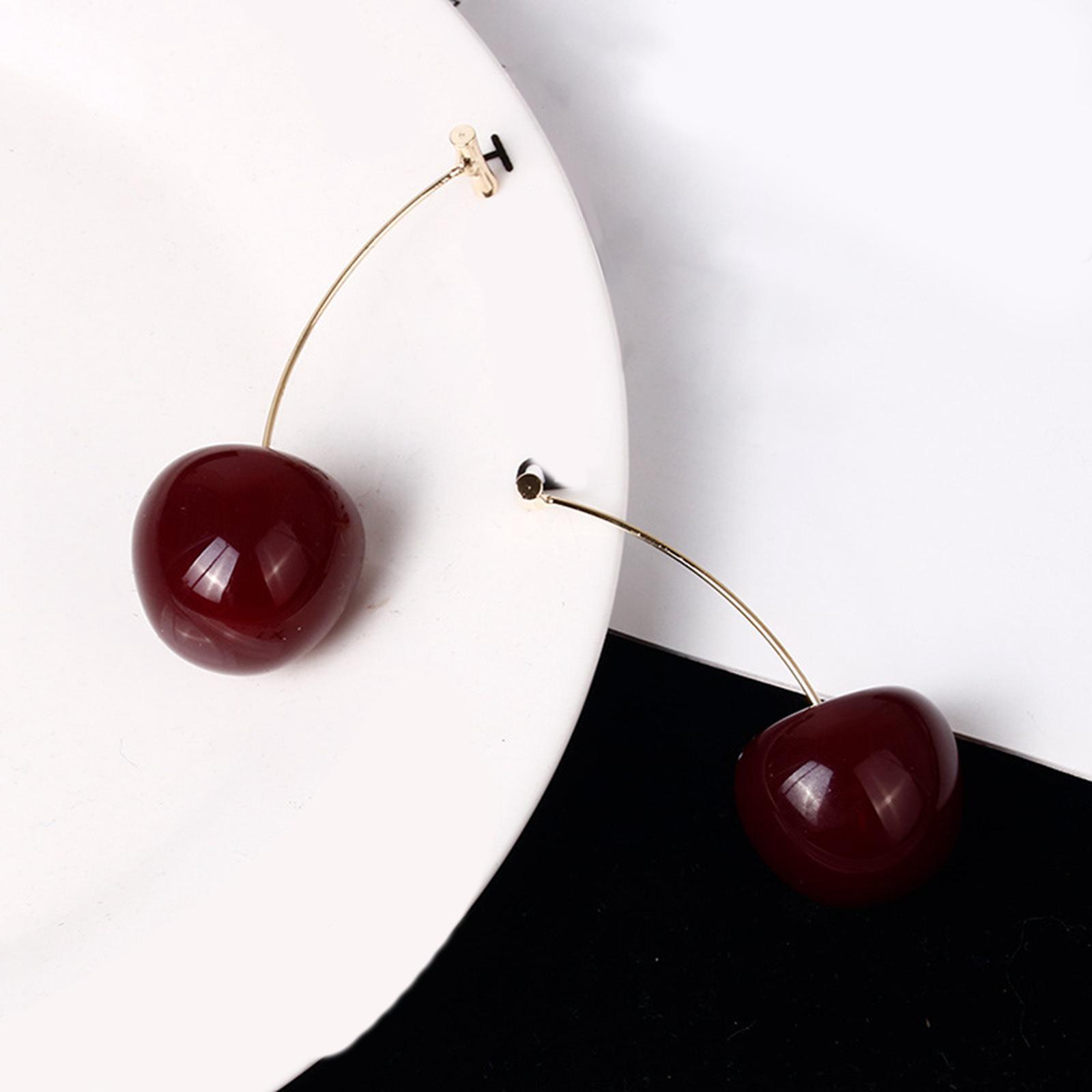 Cherry Earrings ,Dangle Drop Earrings, Cute Earrings ,Statement Acrylic Earrings ,Dangling Earrings Pendant Earrings for Prom Wedding Daily Wear
