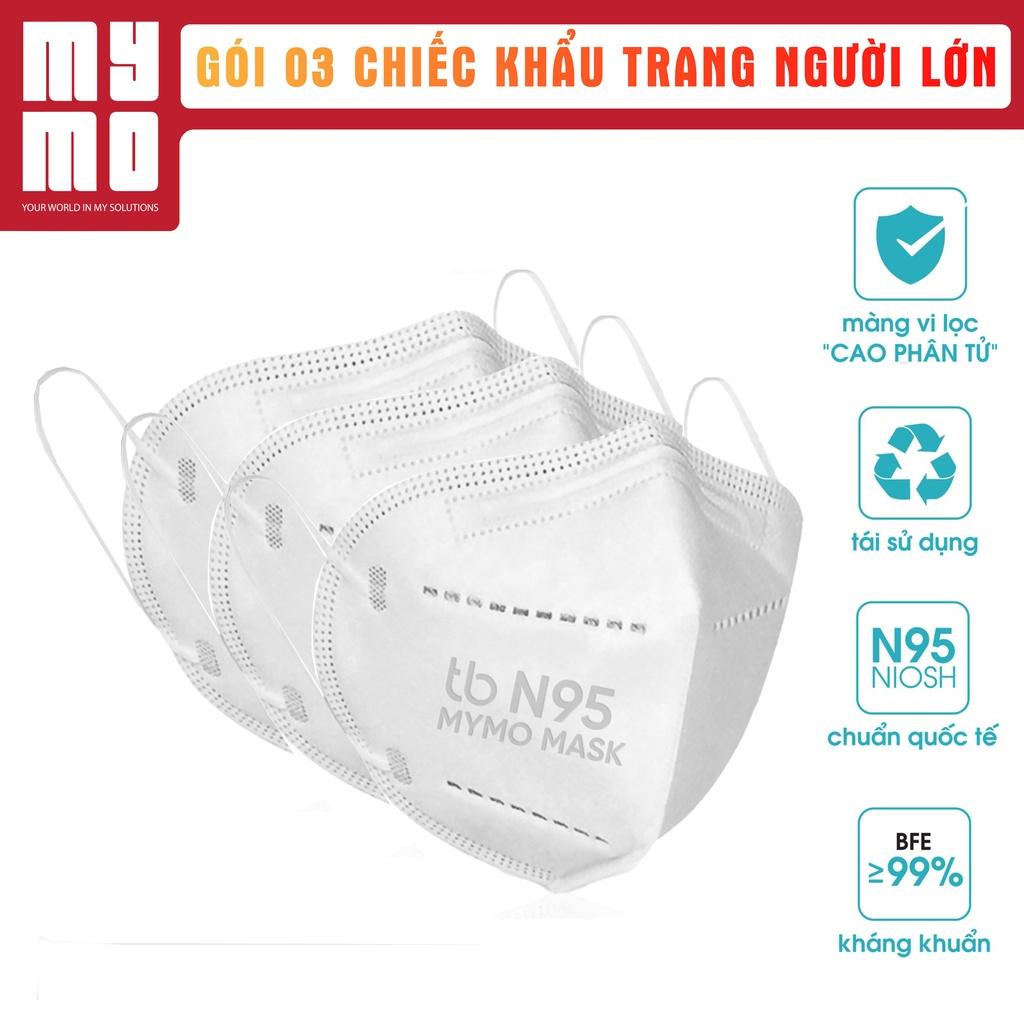 Khẩu trang cho người lớn Mymo Mask kháng khuẩn 99% x2 lớp vi lọc cao phân tử