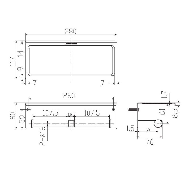 Kệ đôi để giấy vệ sinh WF-0499 Concept -American Standard