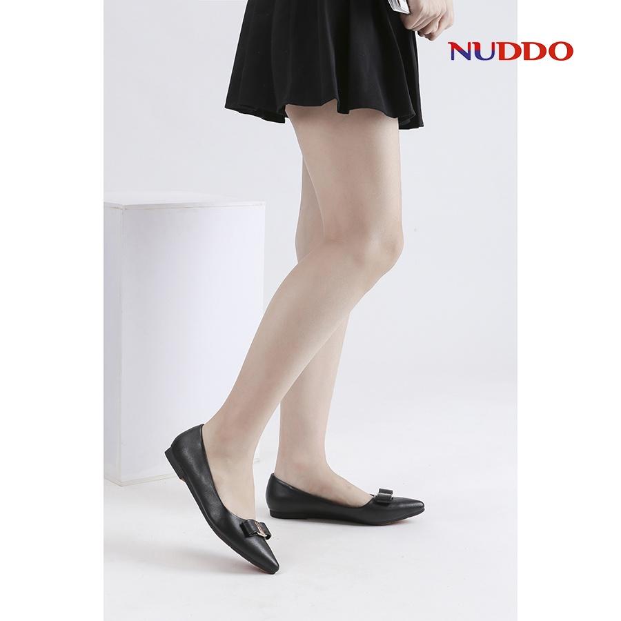Giày búp bê nữ bệt cao cấp NUDDO da mềm siêu êm mũi nhọn phong cách thời trang công sở NUBE8