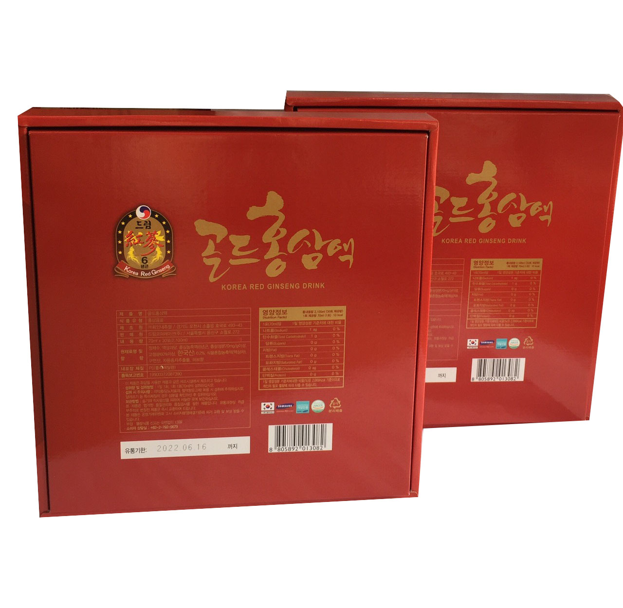 Combo nước Uống Hồng Sâm 6 Năm Korea Red Ginseng Drink Daegoung Food TP0020 (70 ml x 30 gói)