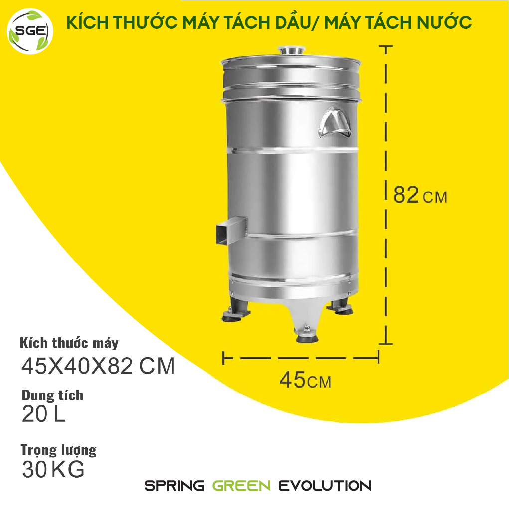 Máy Tách Dầu/Tách Nước TS01. Tách Dầu Dễ Dàng Khỏi Sản Phẩm Chiên/Rán Hoặc Tách Nước Khỏi Thực Phẩm Tốc Độ Cao Chỉ Từ 5-30 Giây. Máy Làm Từ 100% Inox Đảm Bảo An Toàn Thực Phẩm, Hàng Nhập Khẩu Chính Hãng SGE Thái Lan