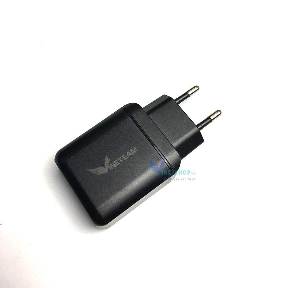 Cốc Sạc Nhanh 3A Vinetteam 1 Cổng USB QC3.0 Công Suất 33W Dành Cho Iphone Samsung Oppo Xiaomi - Hàng Chính Hãng