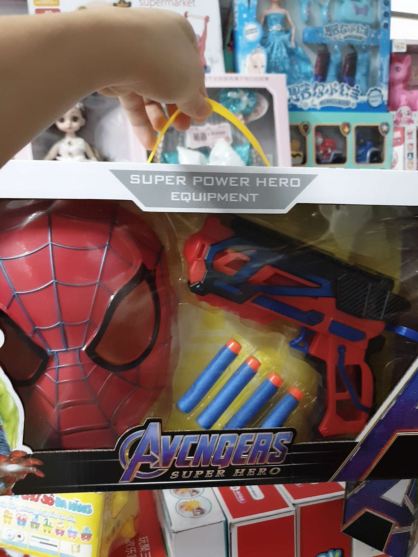 Đồ Chơi Mặt Nạ Siêu Nhân Spiderman Kèm Phụ Kiện Bắn Xốp Cho Bé Trai