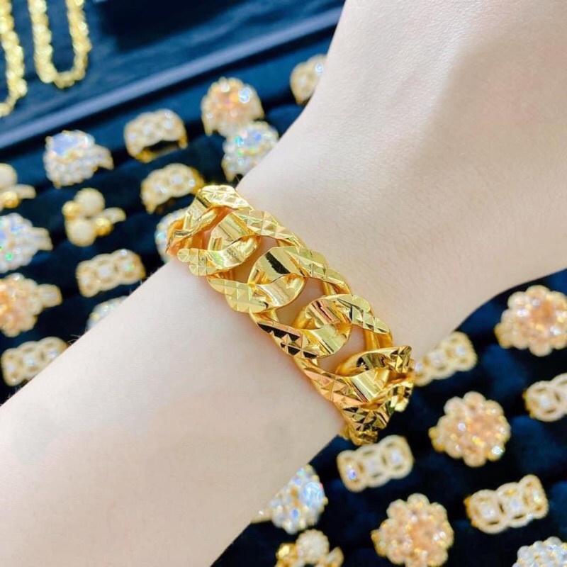 Lắc lật dũa khoá hộp khắc ký hiệu mạ vàng 18k chuẩn LD130