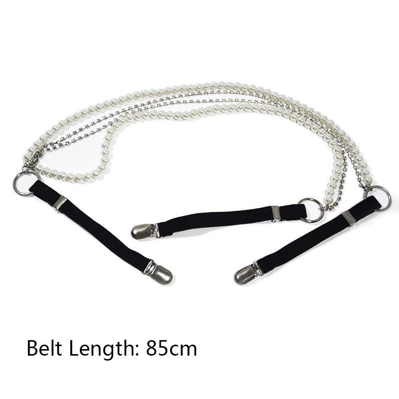HATCYG Da Thời Trang Suspender Thắt Lưng Nữ Đeo Vai Dây Quần Lót Ren Nịt Bụng Nữ Ngọc Trai Cao Cấp Điều Chỉnh Kim Loại Kẹp Dây
