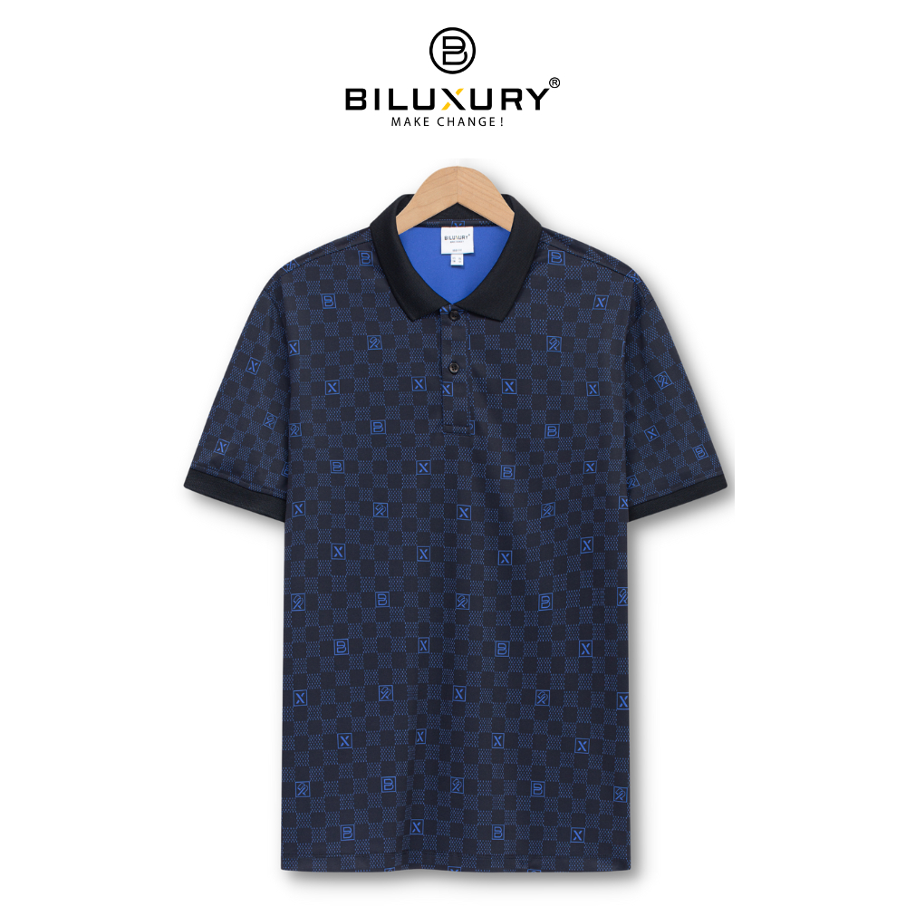 Áo Polo Vải Polyester Bền Màu, Chống Nhăn, Thấm Hút Tốt 7APCH004DEN