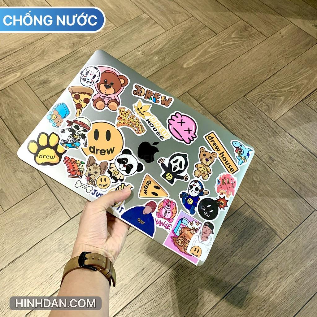 Sticker in hình DREW - Dán Trang Trí - Chất Liệu PVC Cán Màng Chất Lượng Cao Chống Nước, Chống Nắng, Không Bong Tróc Phai Màu