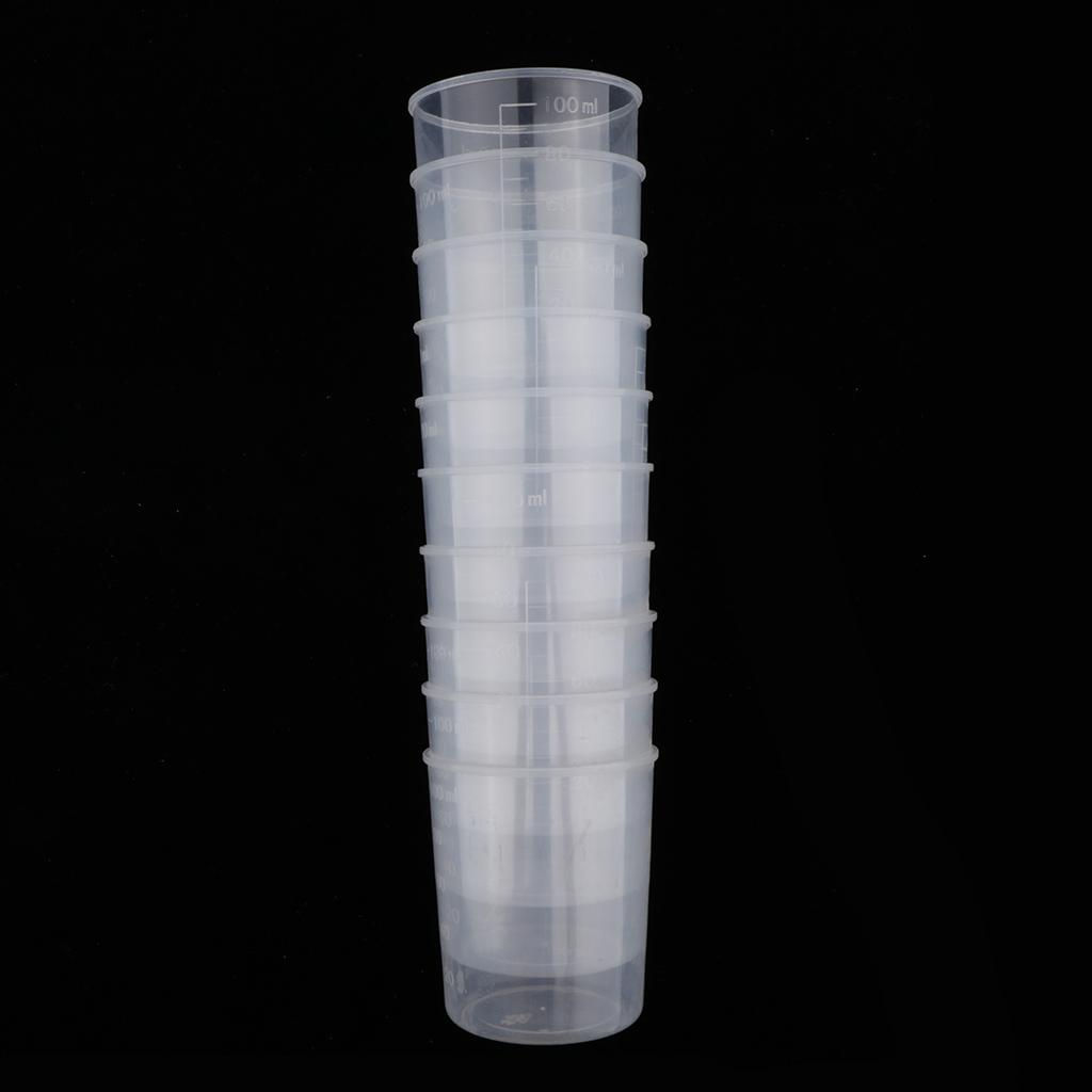 20x Clear Plastic Graduated Cups Beaker for Silicone Liquid Resin Jewelry Glue