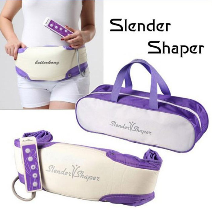 Máy massage hỗ trợ giảm mỡ bụng Slender Vshaper - Tím trắng