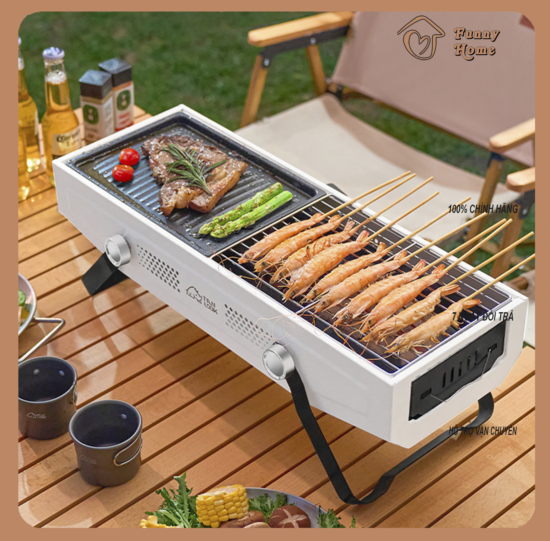 Bếp Nướng Than Hoa BBQ, Bếp Nướng Dã Ngoại Gấp Gọn - PH22103