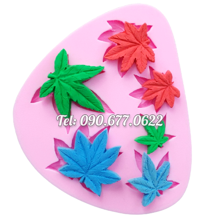 Khuôn silicone làm rau câu 6 chiếc lá - Mã số 1313