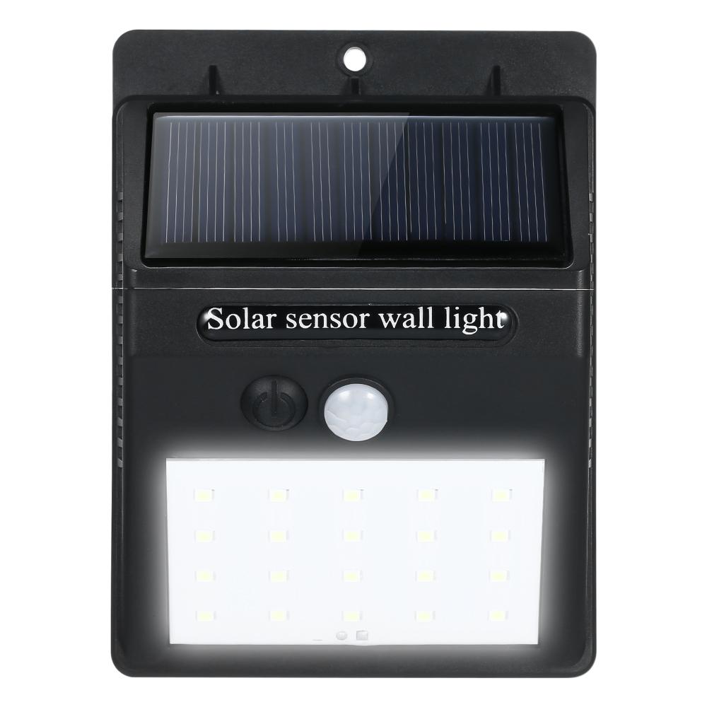 Đèn LED năng lượng mặt trời gắn tường 20 bóng, 3 chế độ, tiết kiệm năng lượng, cảm biến chuyển động