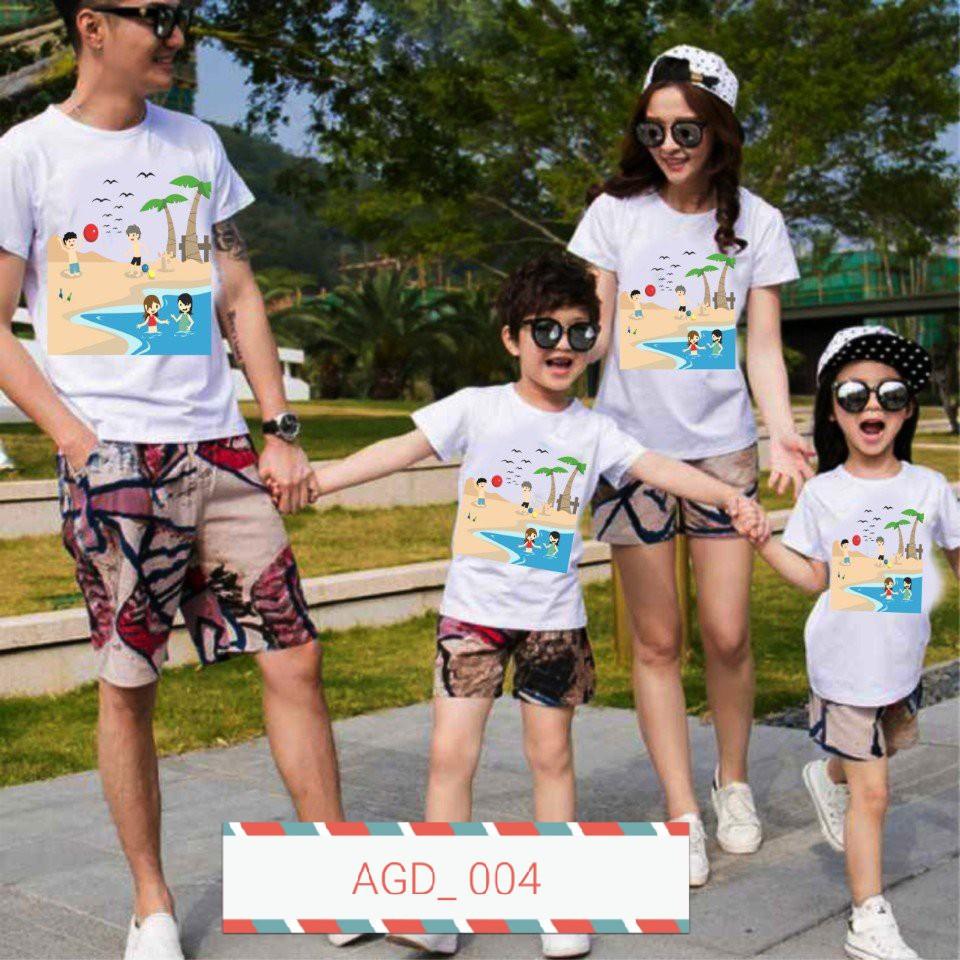 Áo in gia đình cảnh biển MÃ 004