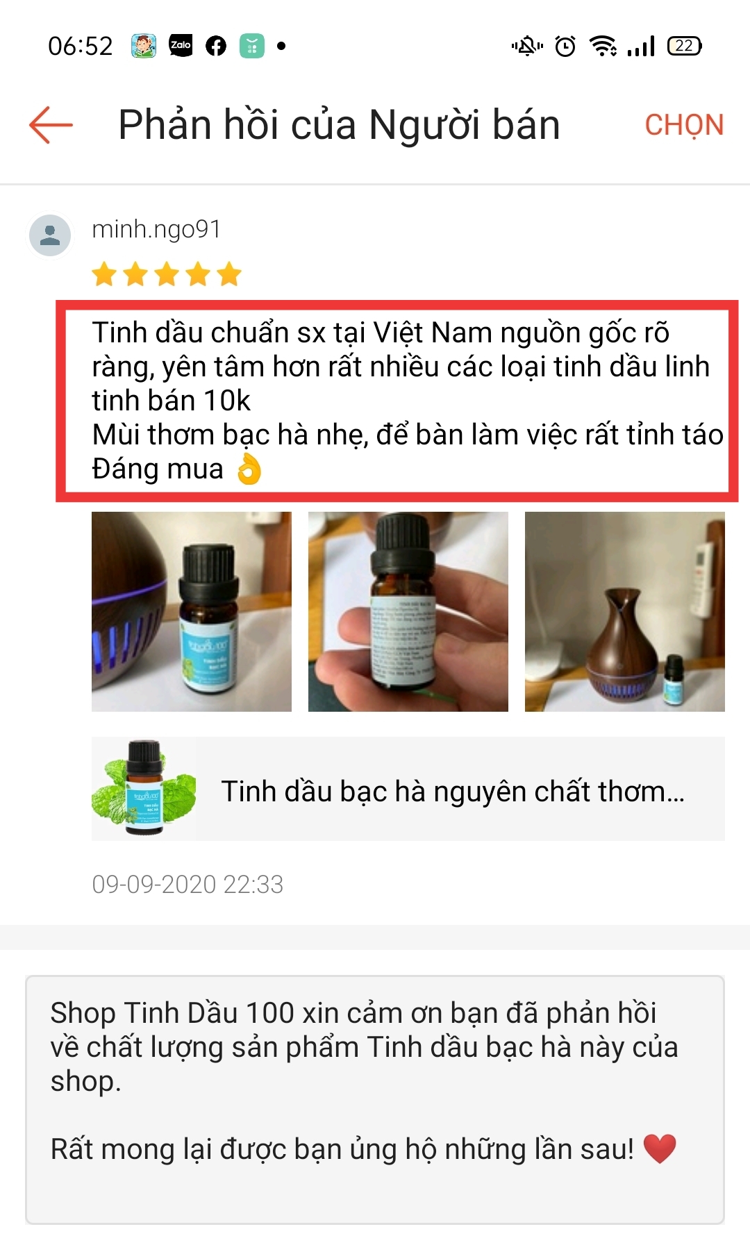 Tinh dầu bạc hà nguyên chất thơm mát, khử mùi, đuổi chuột