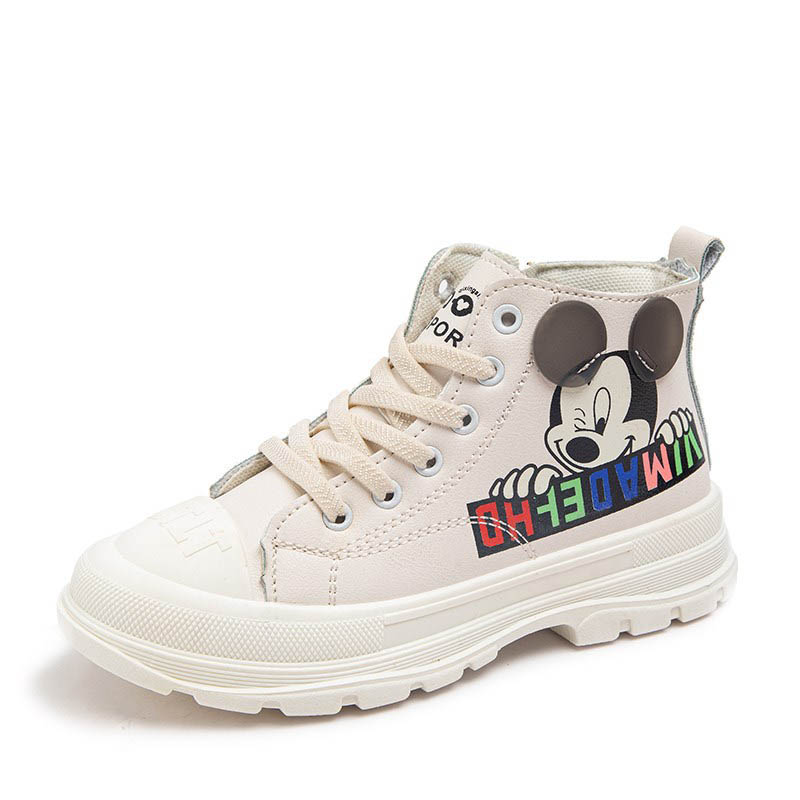 Giày boot thể thao cho bé gái Mickey màu trắng phong cách PD367