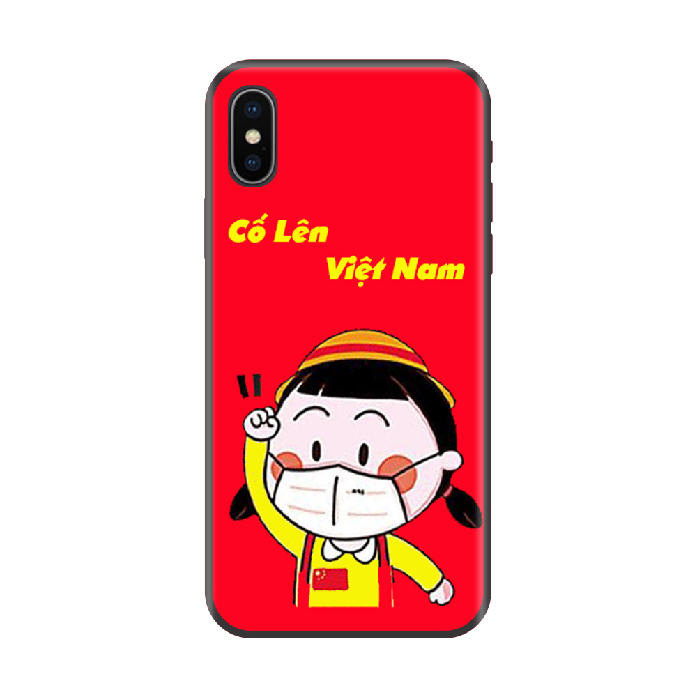 Ốp lưng Viền Dẻo TPU cho điện thoại IPHONE XS Cổ Vũ Cố Lên Việt Nam