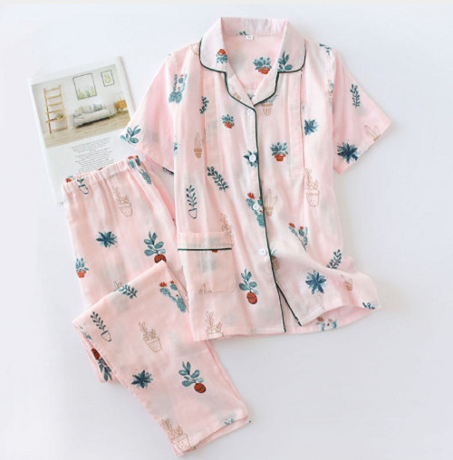 Bộ đồ, bộ PYJAMA bầu và sau sinh thô đũi cộc tay AZ1320