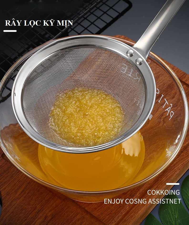 Dụng Cụ Rây Lọc Thực Phẩm Inox 304, Rây Lọc Cháo, Rây Bột, Lọc Nước Ép Rây Lọc Sữa Đậu Nành